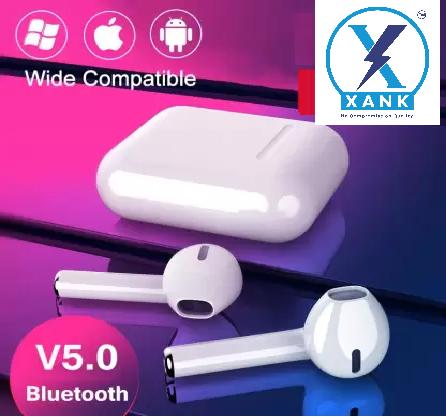 💻📱 ShauryaMart 🎧⌨️XANK TWS i12 Bluetooth Earphone with Portable Charging Case (White, True Wireless)