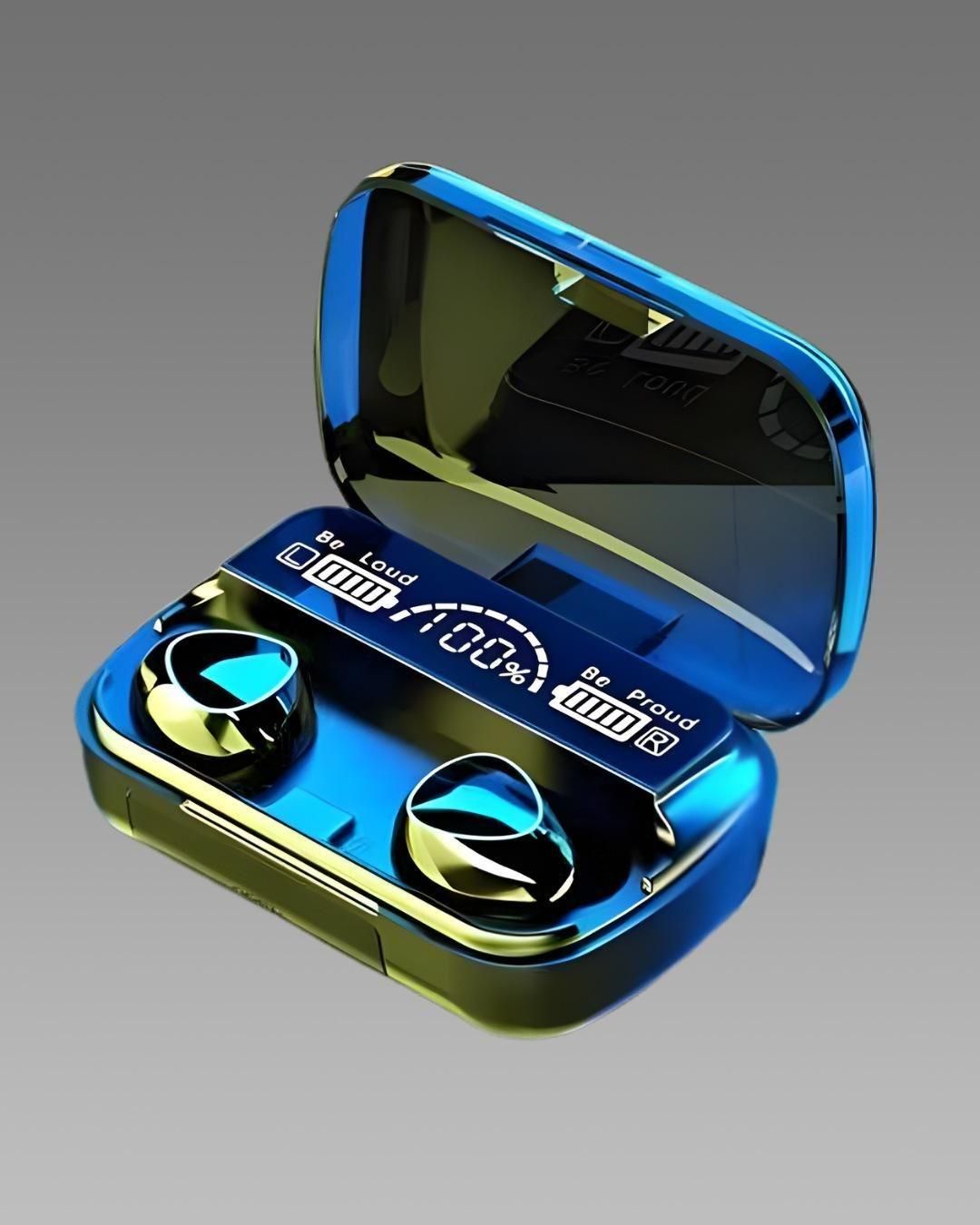 💻📱 ShauryaMart 🎧⌨️M10 TWS Wireless Earphone Touch Bluetooth Earplugs in The Ear Stereo Sport Headsets Noise Reduction Headphones with Digital Display Black